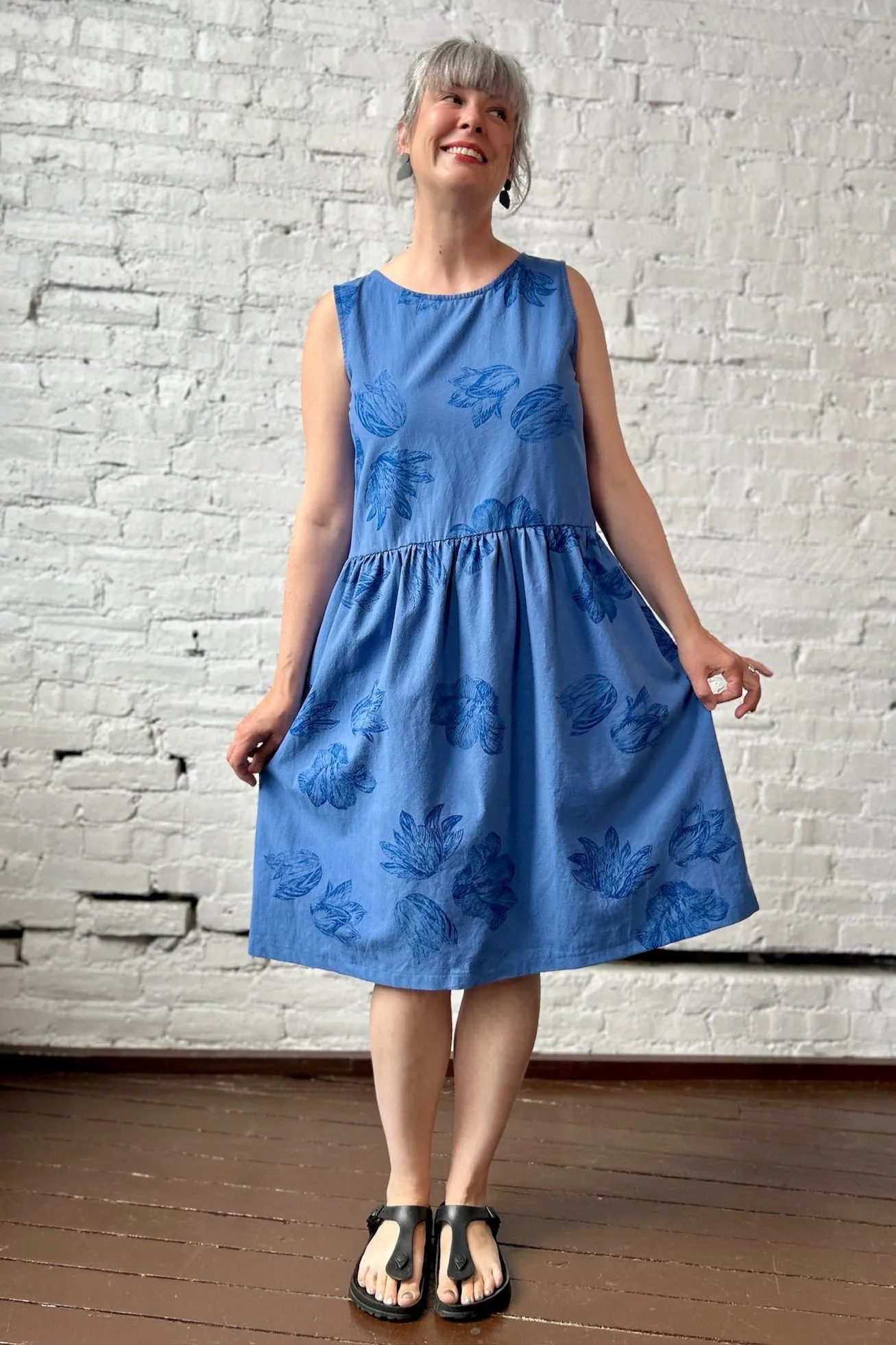 Kudo Dress - Cornflower with Tulips sold by Smoking Lily product image thumbnail 3