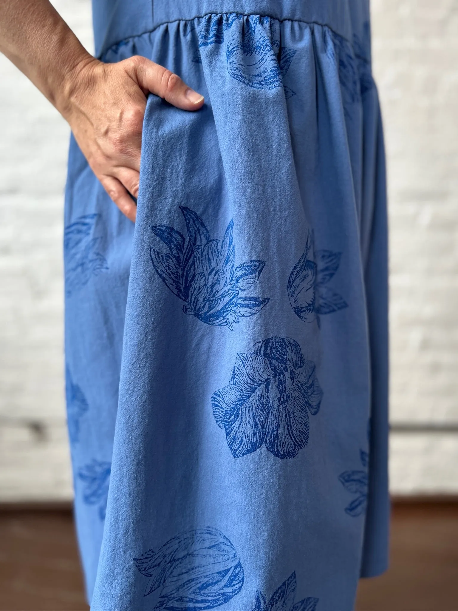 Kudo Dress - Cornflower with Tulips sold by Smoking Lily product image thumbnail 4