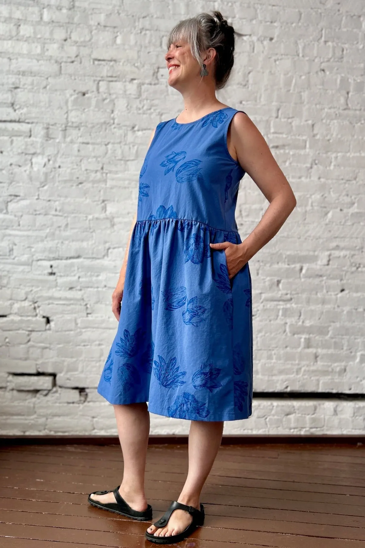 Kudo Dress - Cornflower with Tulips sold by Smoking Lily product image thumbnail 2