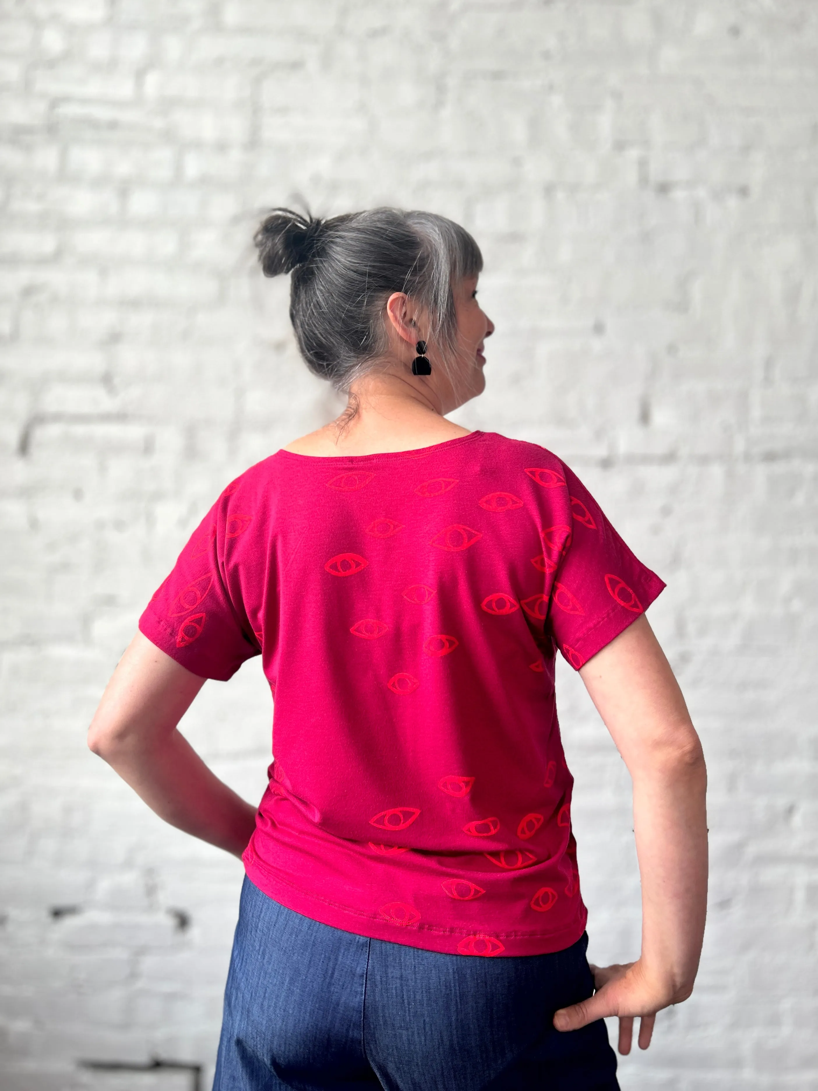 Scoopneck Tee - Raspberry sold by Smoking Lily product image thumbnail 4