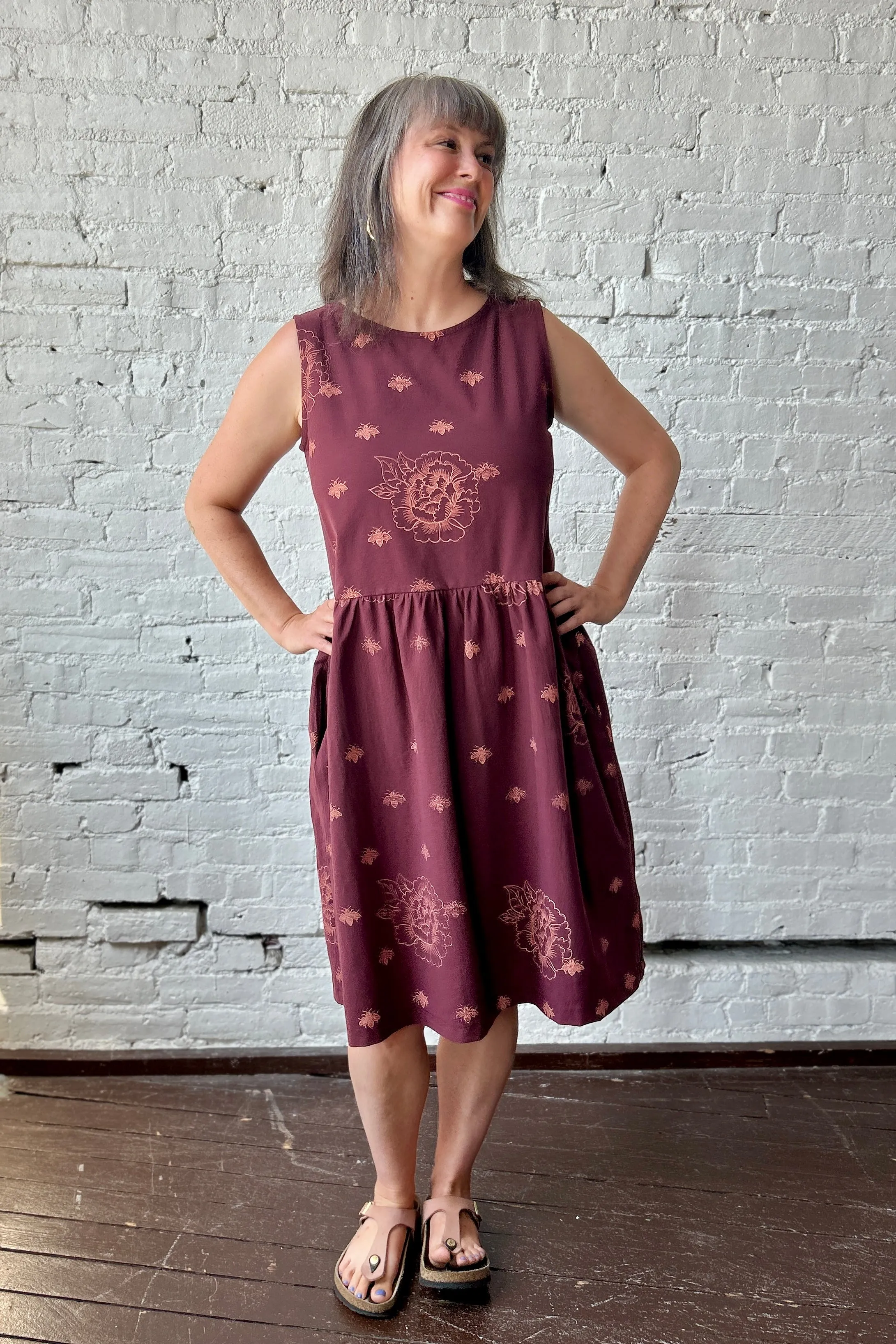 Kudo Dress - Mulberry Bees and Peony sold by Smoking Lily product image thumbnail 4