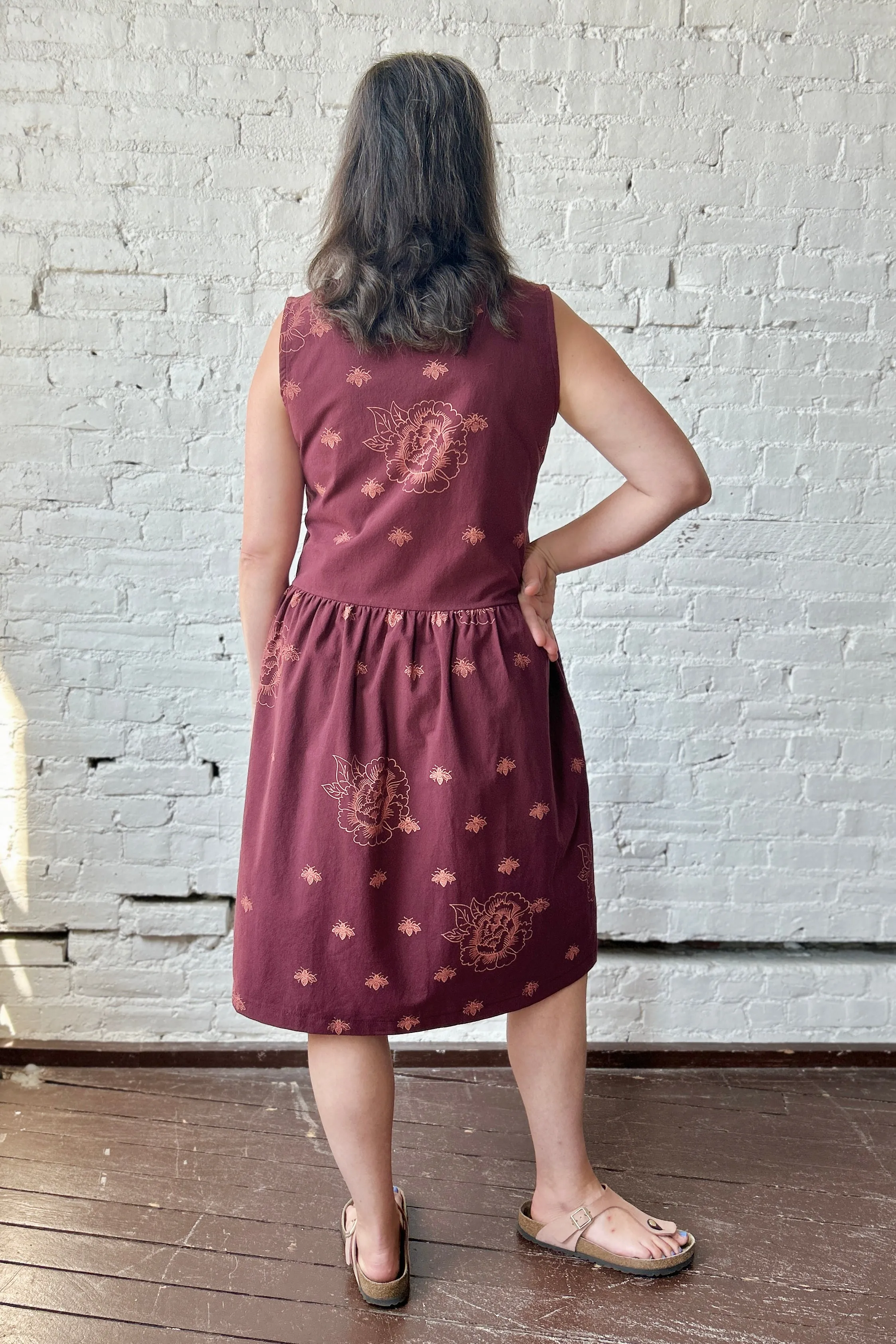 Kudo Dress - Mulberry Bees and Peony sold by Smoking Lily product image thumbnail 3