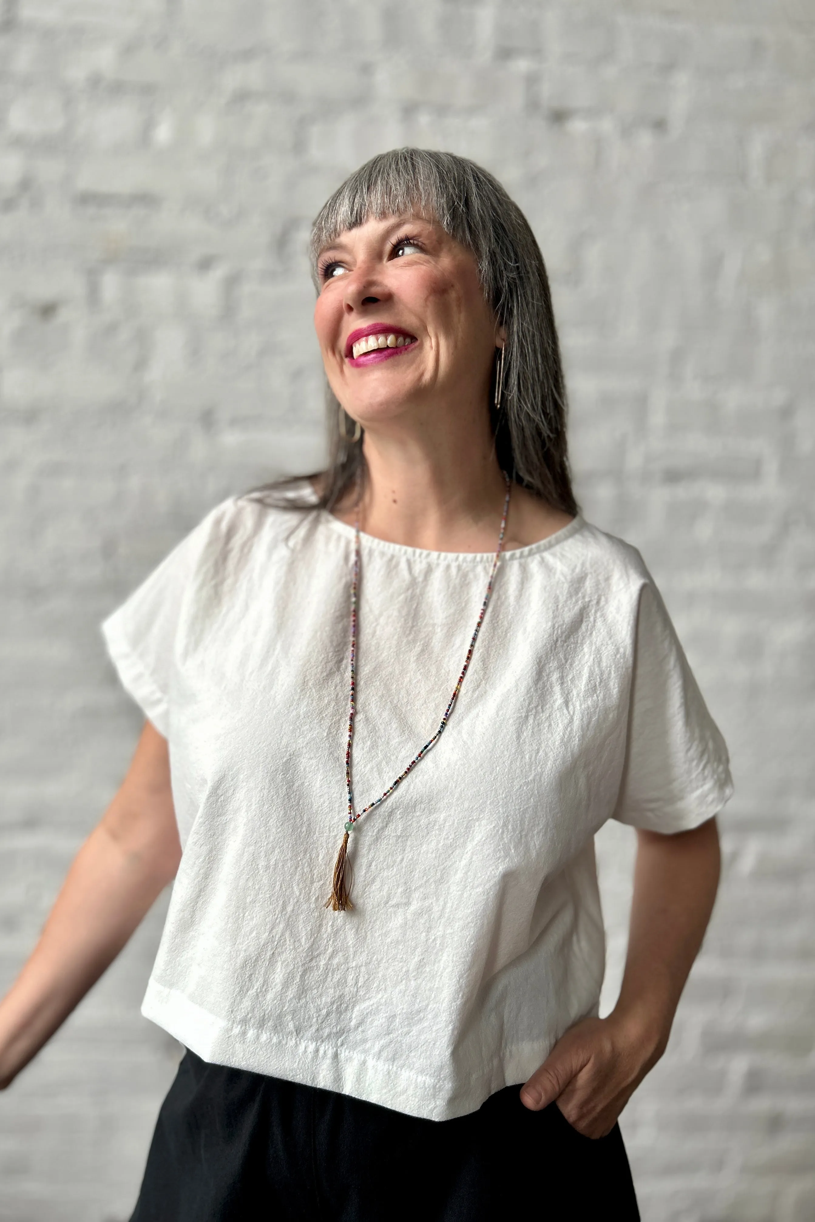 Cropped Saskia Top - White sold by Smoking Lily product image thumbnail 5