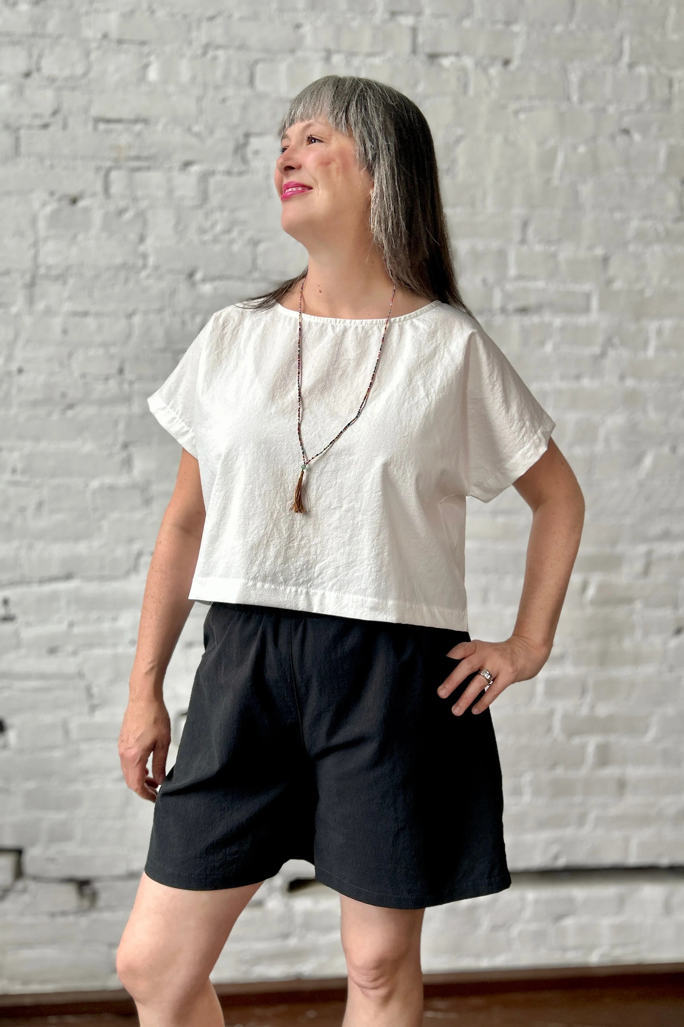 Cropped Saskia Top - White sold by Smoking Lily product image thumbnail 4