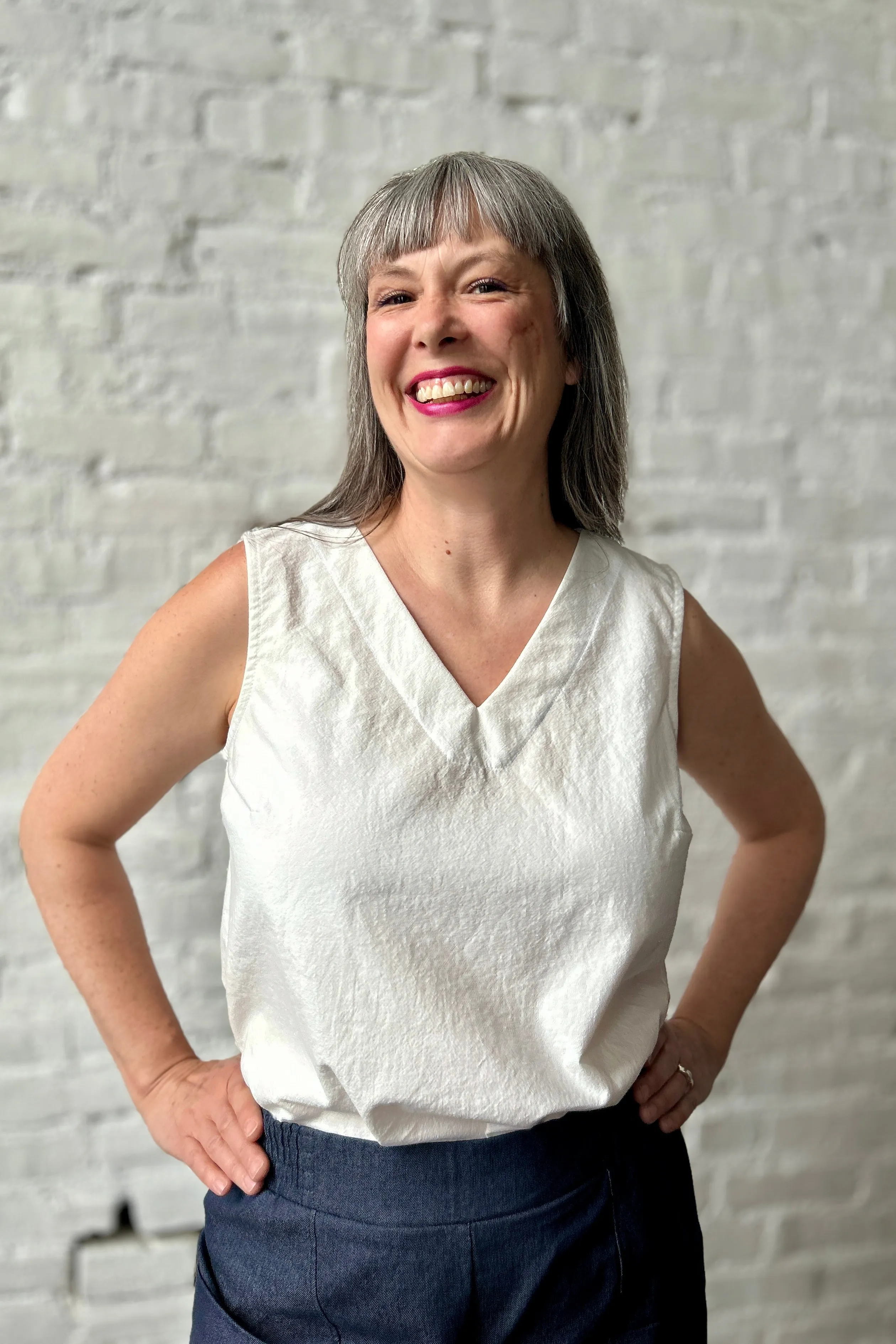 V-Neck Tank White sold by Smoking Lily product image thumbnail 2