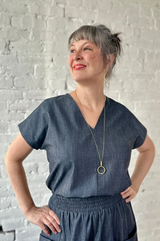 Final Sale Alice Blouse - Denim sold by Smoking Lily