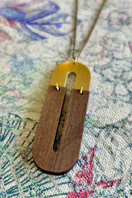 Darlings of Denmark Necklace Tuulie-Walnut sold by Smoking Lily