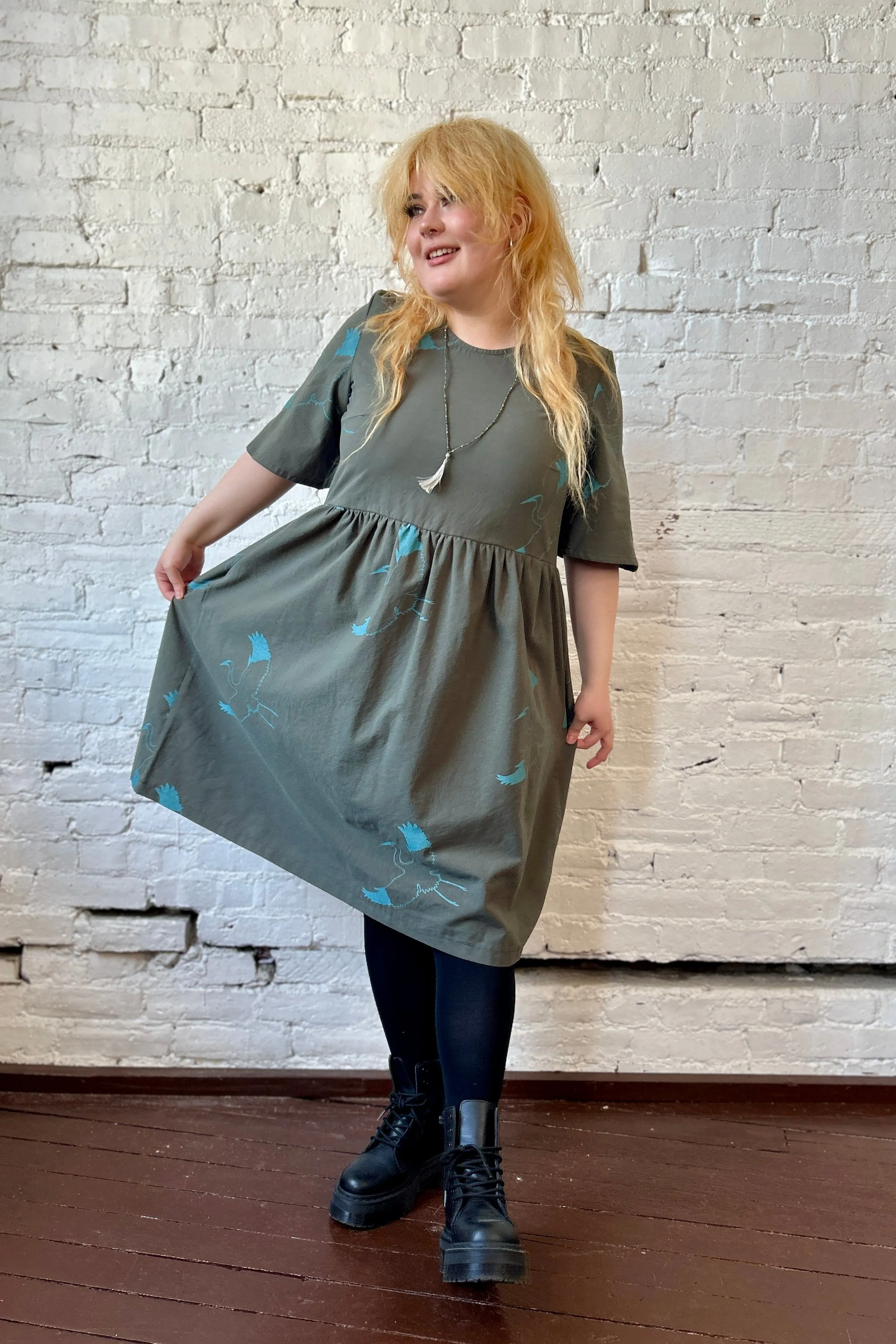 Final Sale Kiki Dress - Pesto sold by Smoking Lily product image thumbnail 5