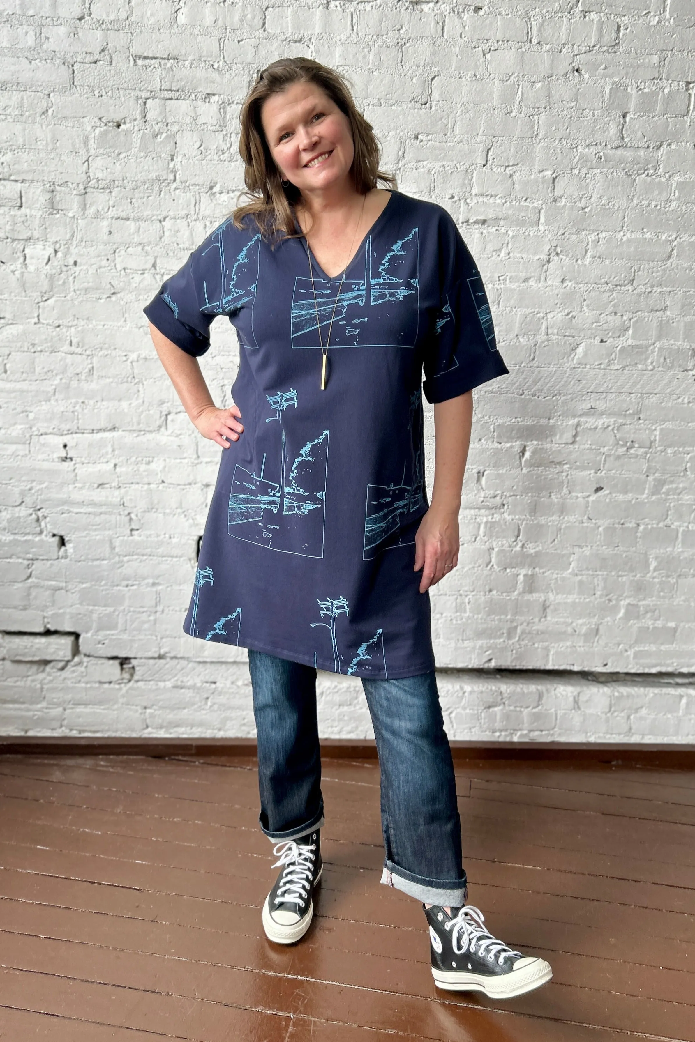 Final Sale Market Tunic - Navy sold by Smoking Lily product image thumbnail 3