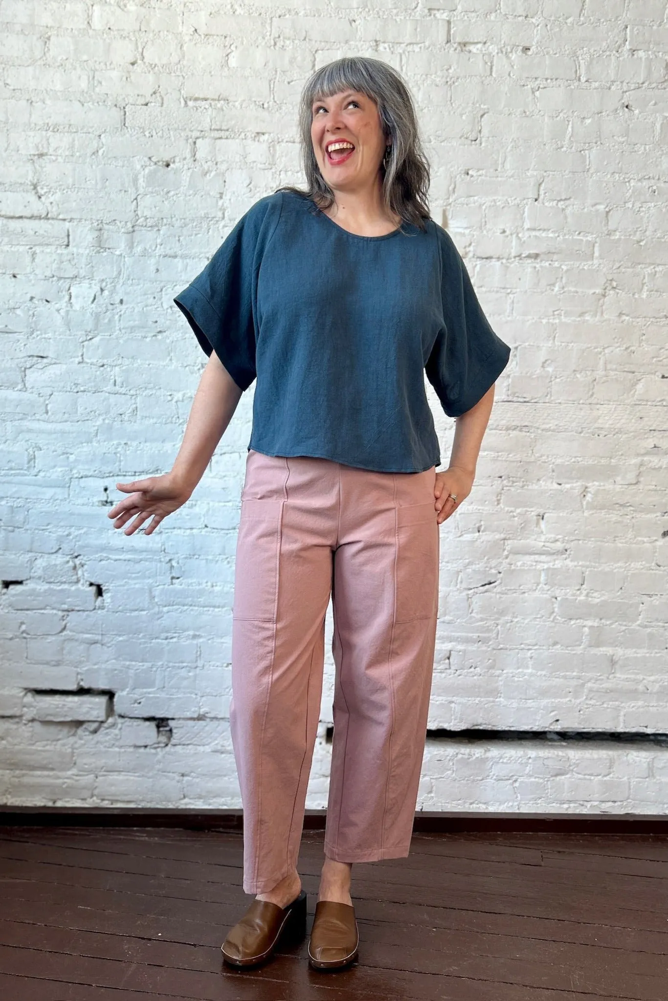 Final Sale Wren Work Pants - Blush sold by Smoking Lily