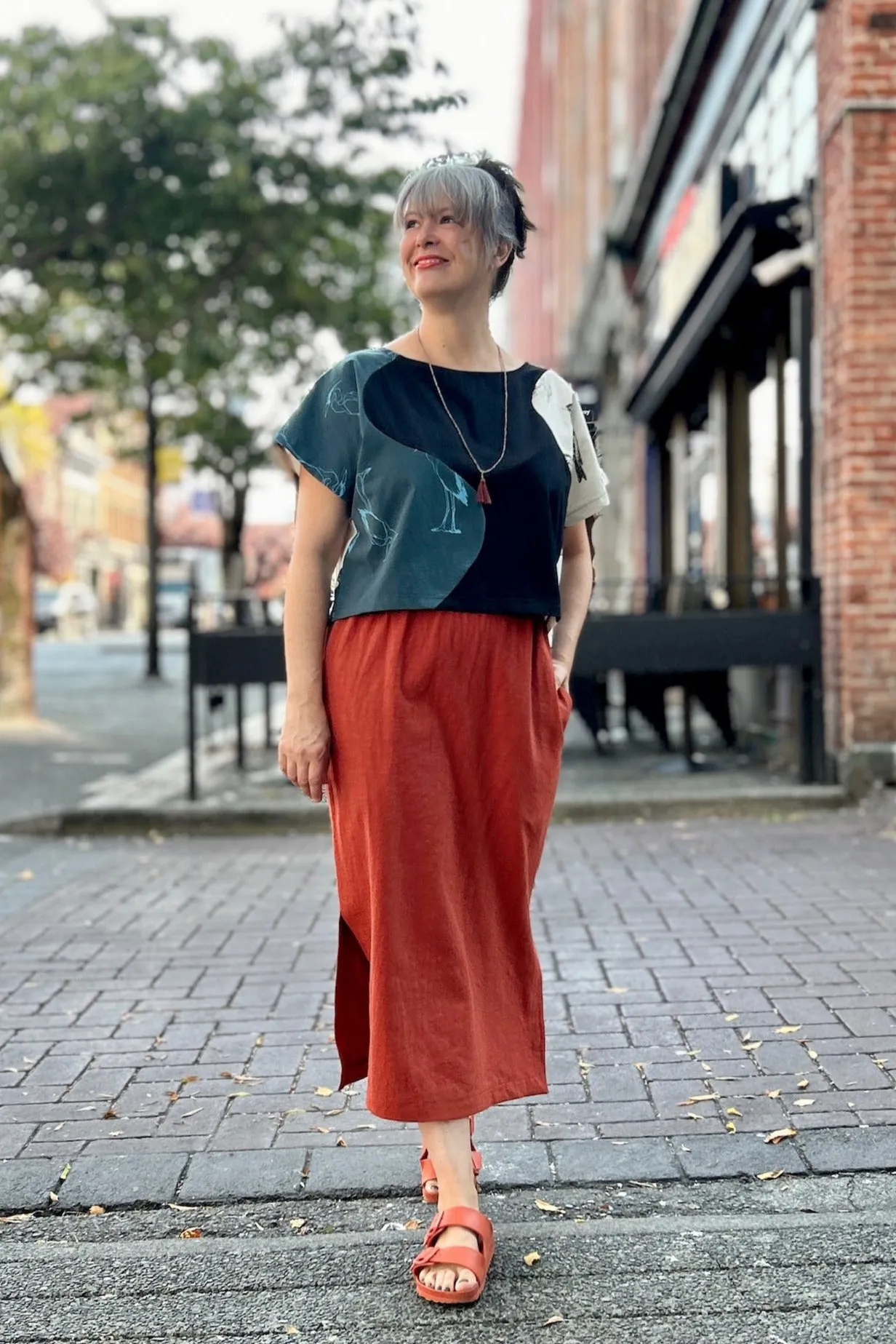 The Narrows Skirt - Burnt Orange sold by Smoking Lily