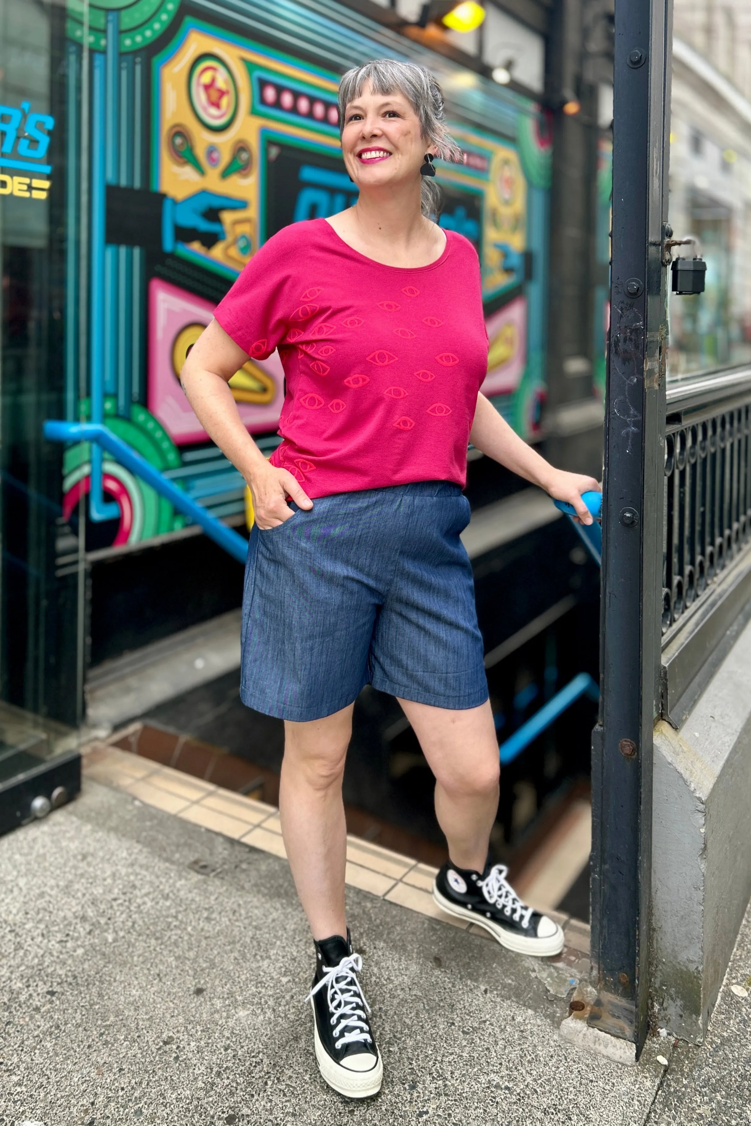 Final Sale Scoopneck Tee - Raspberry sold by Smoking Lily product image thumbnail 2