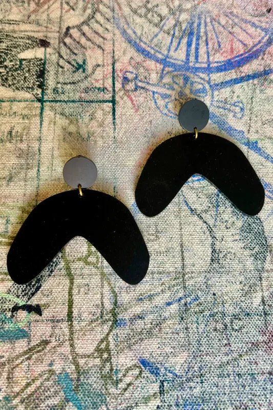 Darlings of Denmark Earring Tilde-Black sold by Smoking Lily