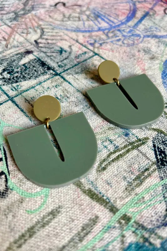 Darlings of Denmark Earring Billie  -Khaki sold by Smoking Lily
