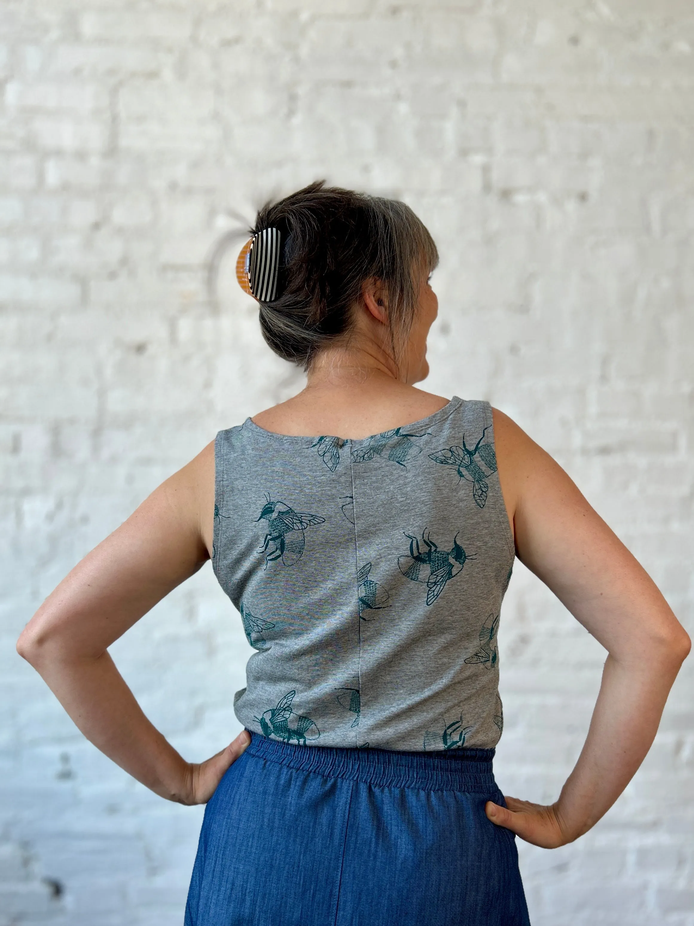 Final Sale Ima Tank 2.0 Grey Microstripe sold by Smoking Lily product image thumbnail 5