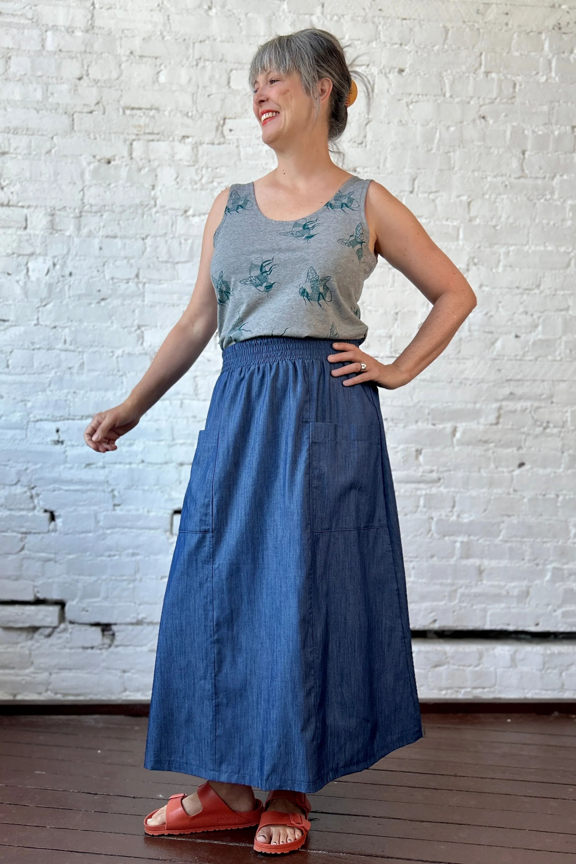 Final Sale Ima Tank 2.0 Grey Microstripe sold by Smoking Lily product image thumbnail 2