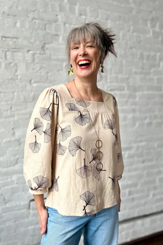 Paska Blouse - Oatmeal sold by Smoking Lily