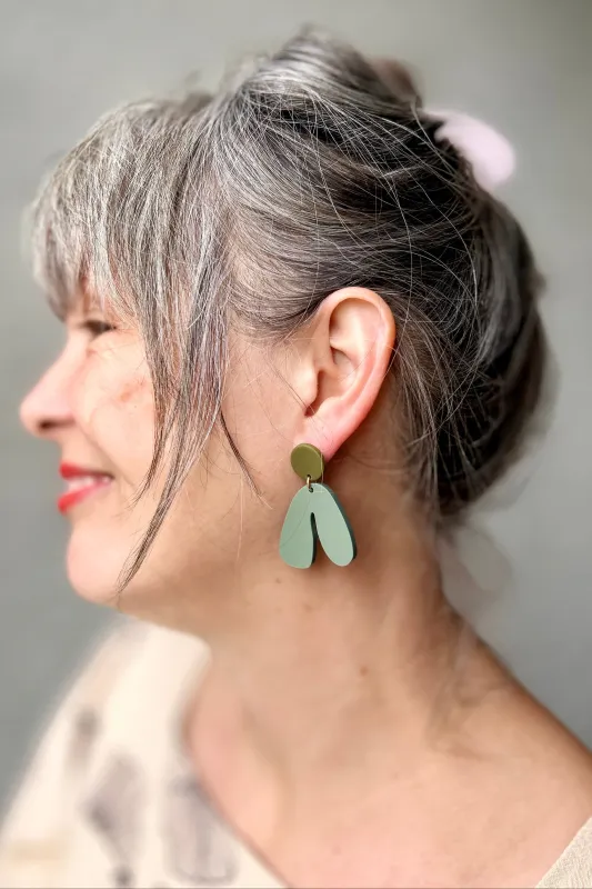 Darlings of Denmark Earrings Lotta Mini-Khaki sold by Smoking Lily