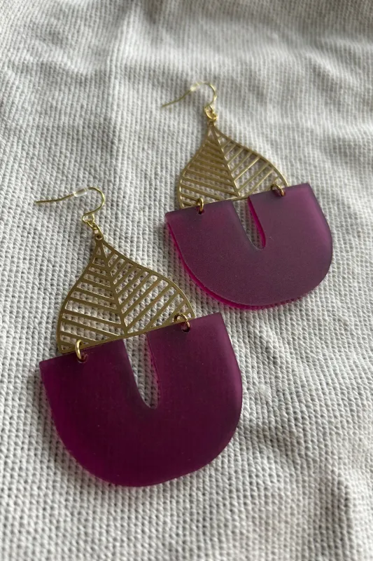 Darlings of Denmark Earring Lexie-Plum sold by Smoking Lily