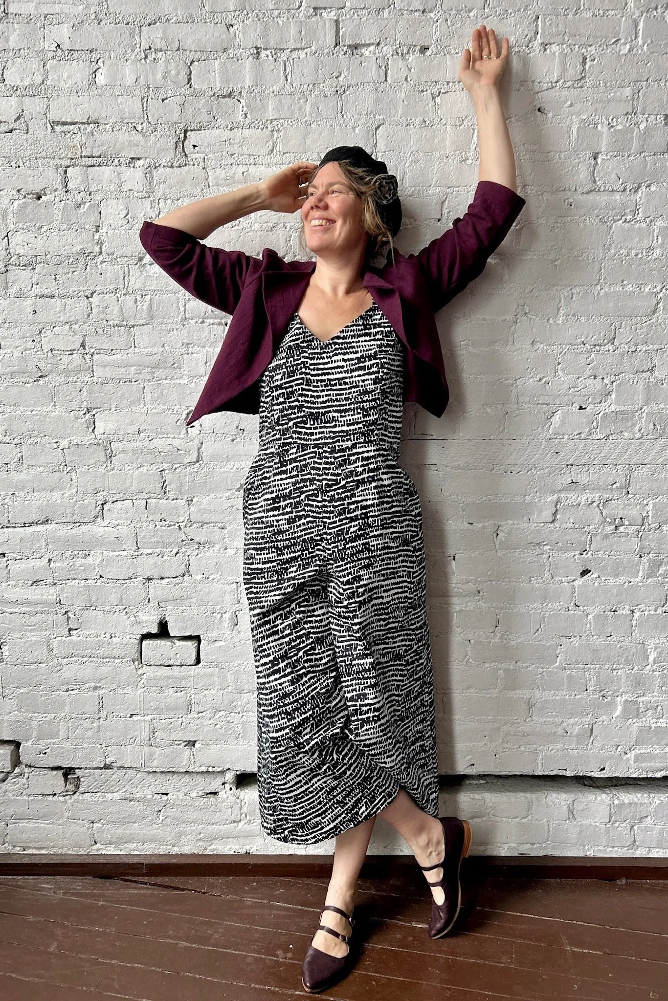 Liberty Jumpsuit - Black + White Bloom sold by Smoking Lily product image thumbnail 5