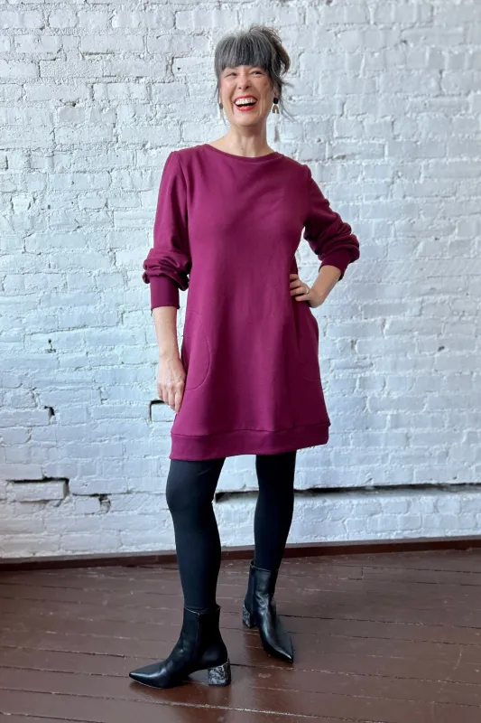 Dancer Sweater Dress - Merlot sold by Smoking Lily