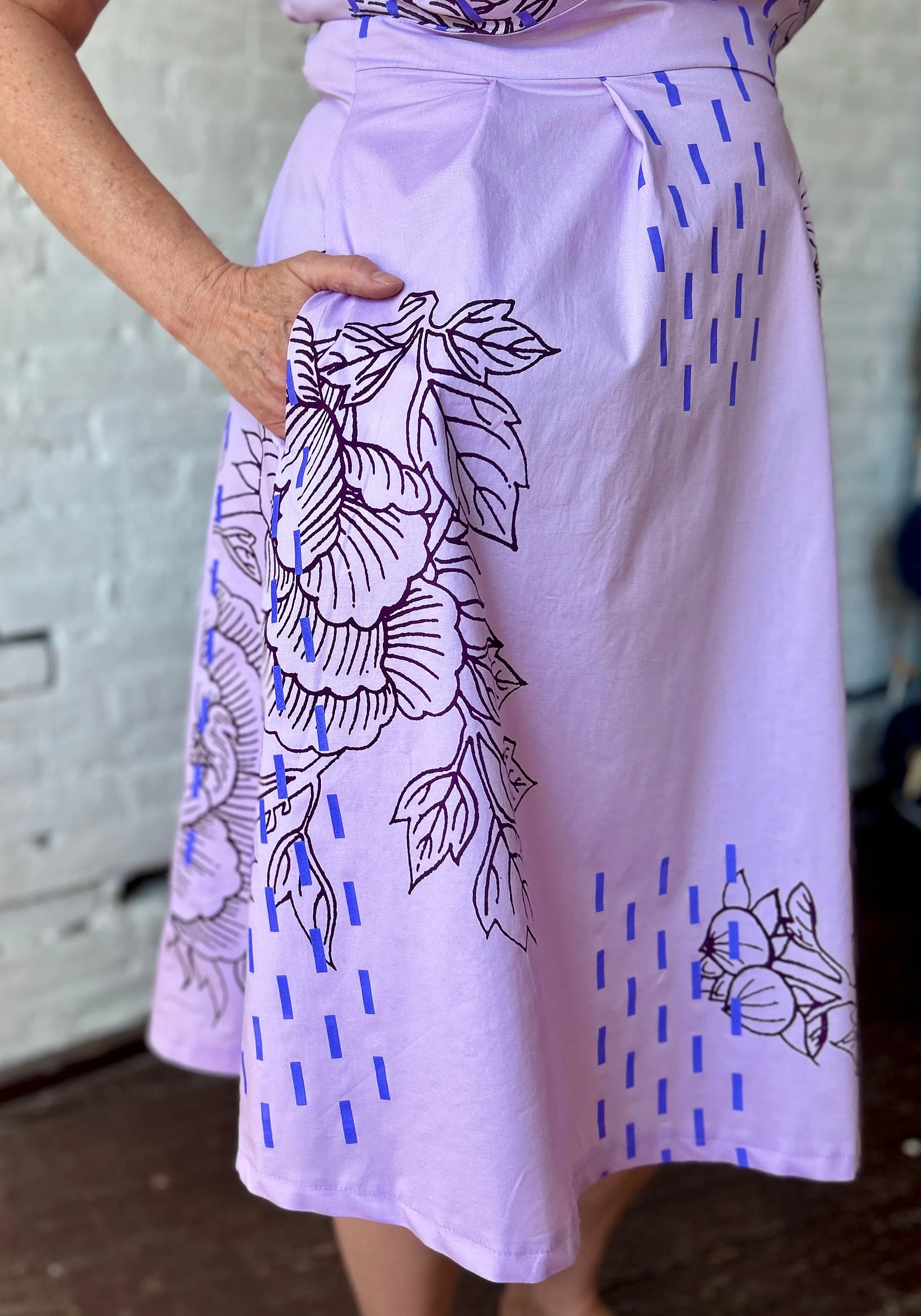 One of a Few - Last of Sale - Kapow Dress - Peony Bouquet- L - Final Sale sold by Smoking Lily product image thumbnail 2