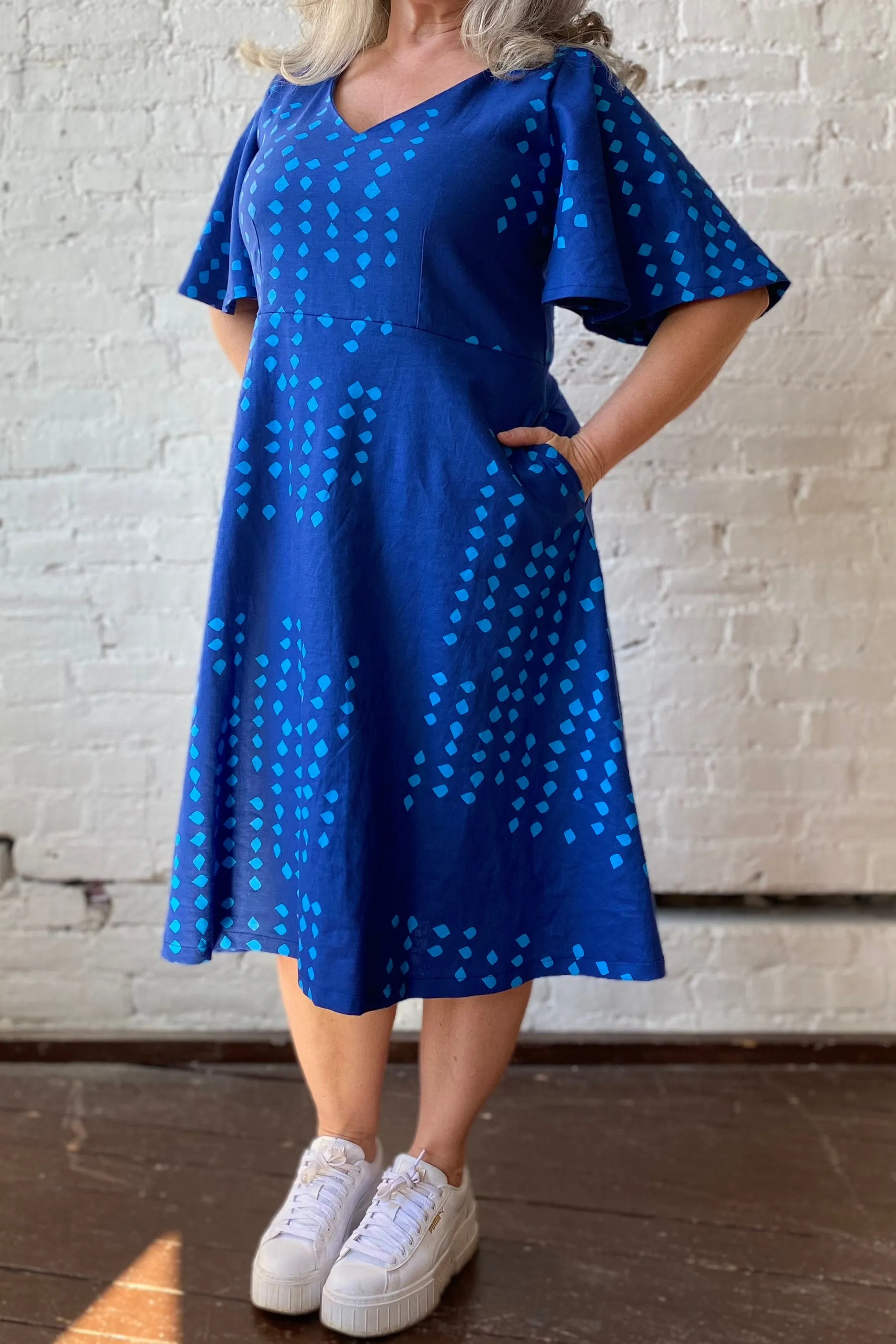 One of a Few - Sample Sale - Blue Reunion Dress L - Final Sale sold by Smoking Lily