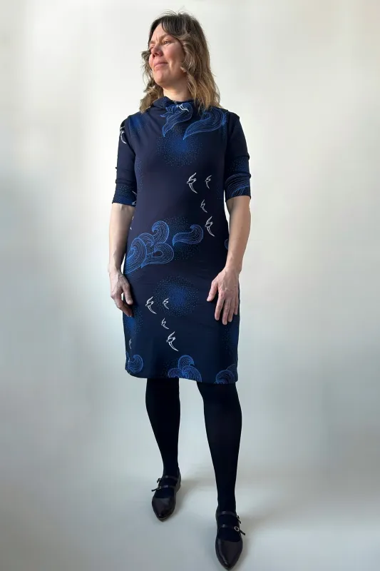 Point Grey Dress - Navy made by Smoking Lily