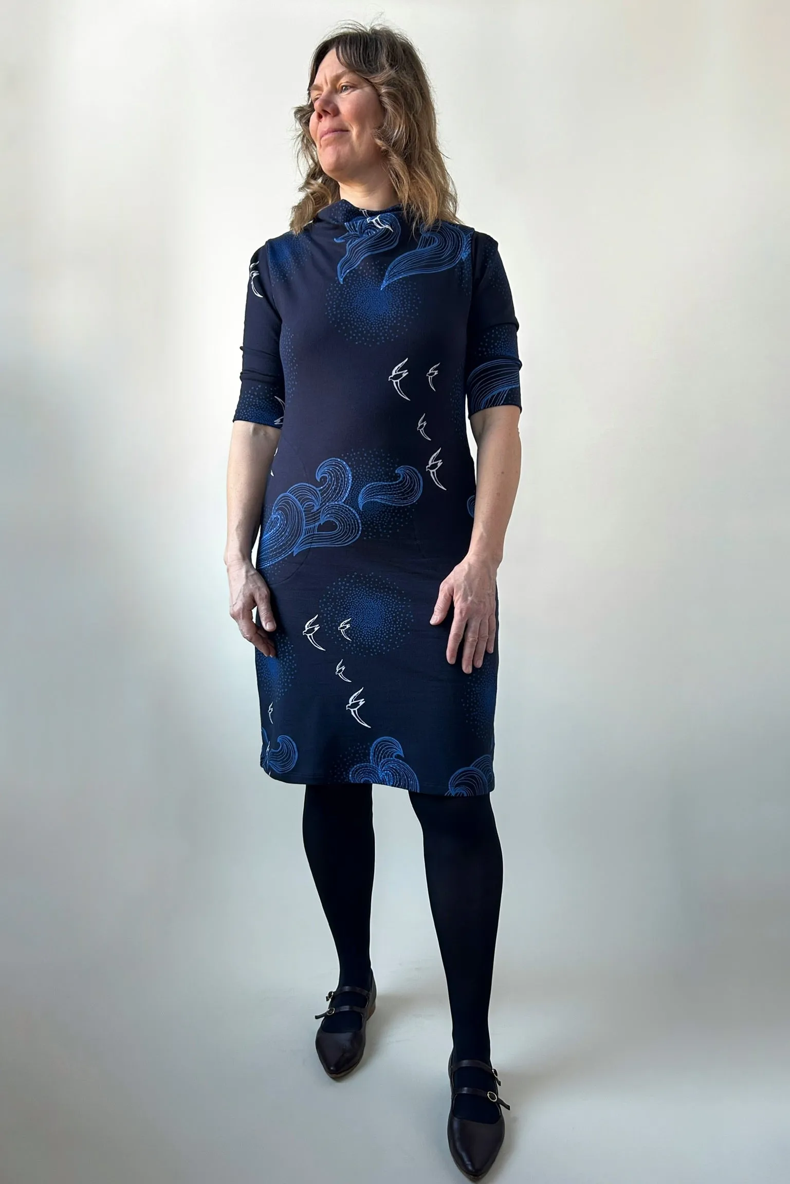 Point Grey Dress - Navy sold by Smoking Lily
