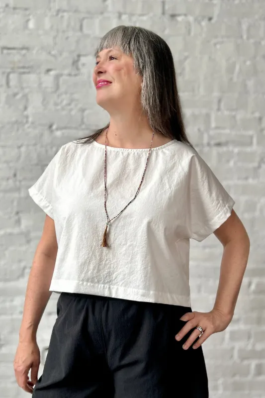 Final Sale Cropped Saskia Top - White sold by Smoking Lily