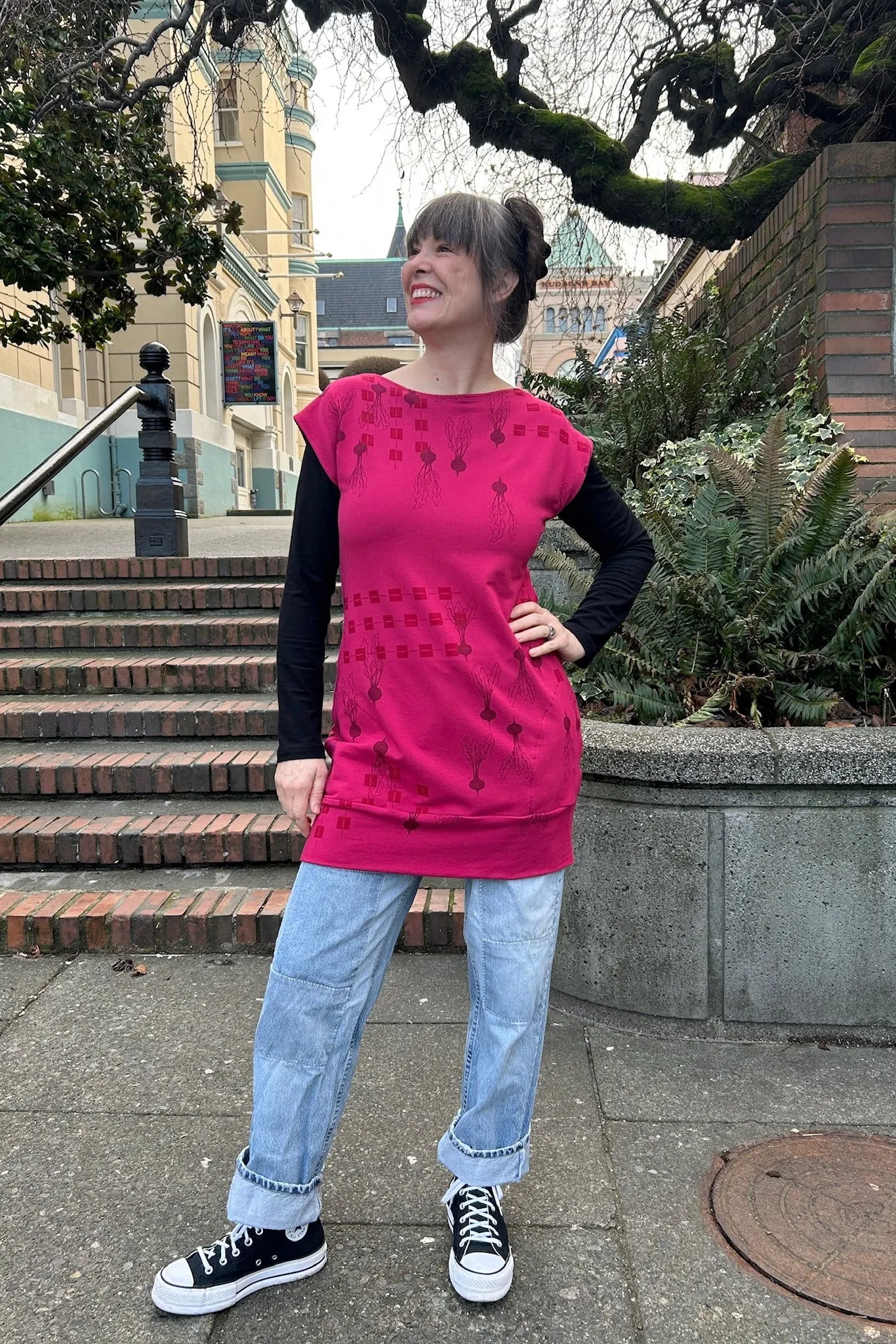 Oh Joyful Tunic - Raspberry sold by Smoking Lily product image thumbnail 4