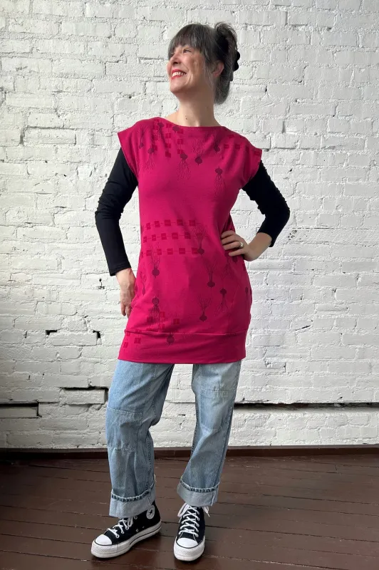 Oh Joyful Tunic - Raspberry made by Smoking Lily
