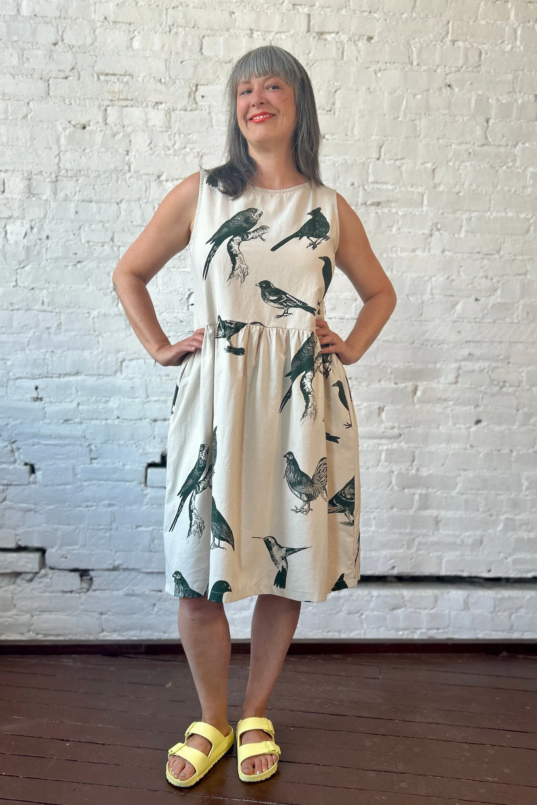 Final Sale Kudo Dress - Cloud with Flock Off sold by Smoking Lily