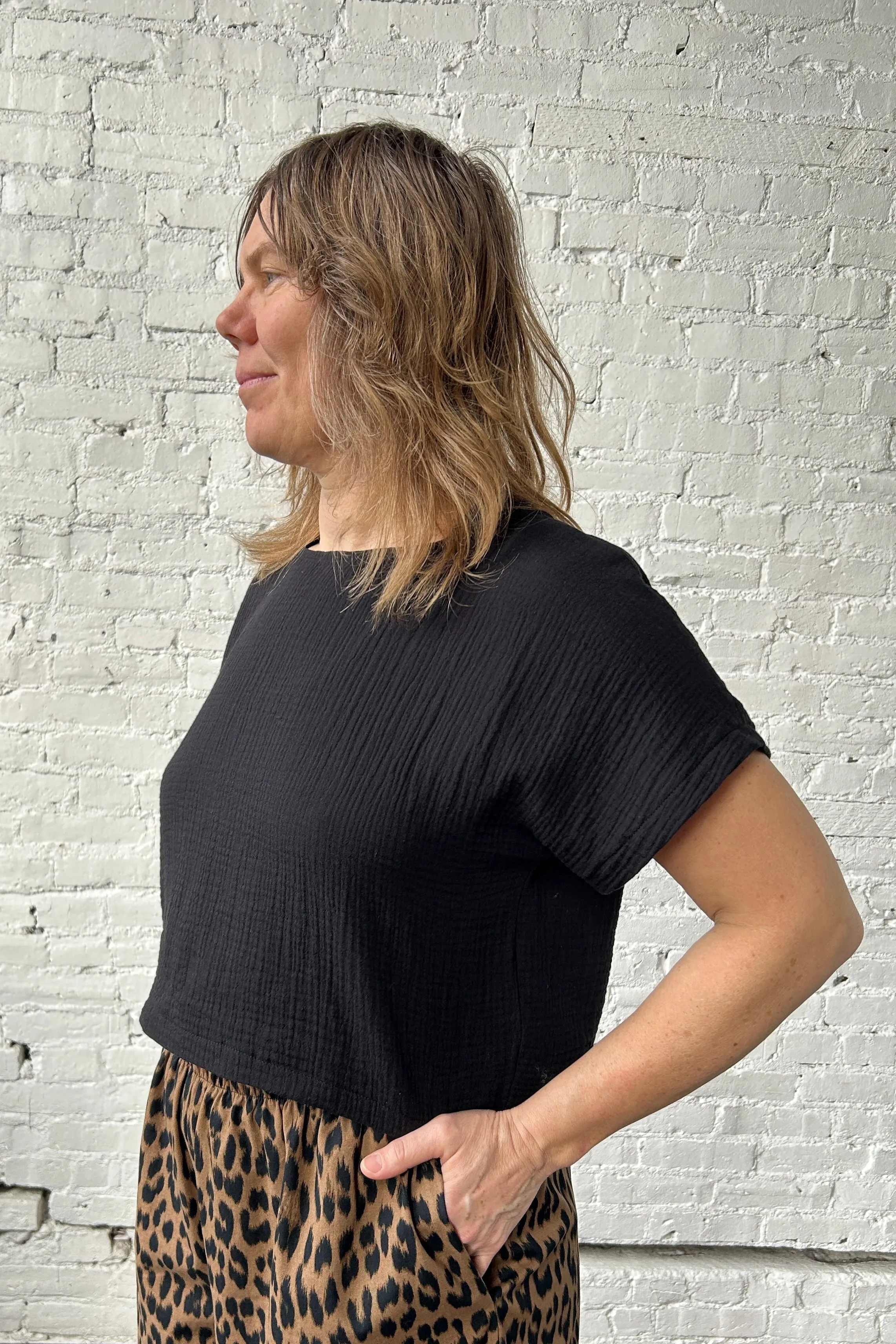 Cropped Saskia Top - Black sold by Smoking Lily product image thumbnail 2