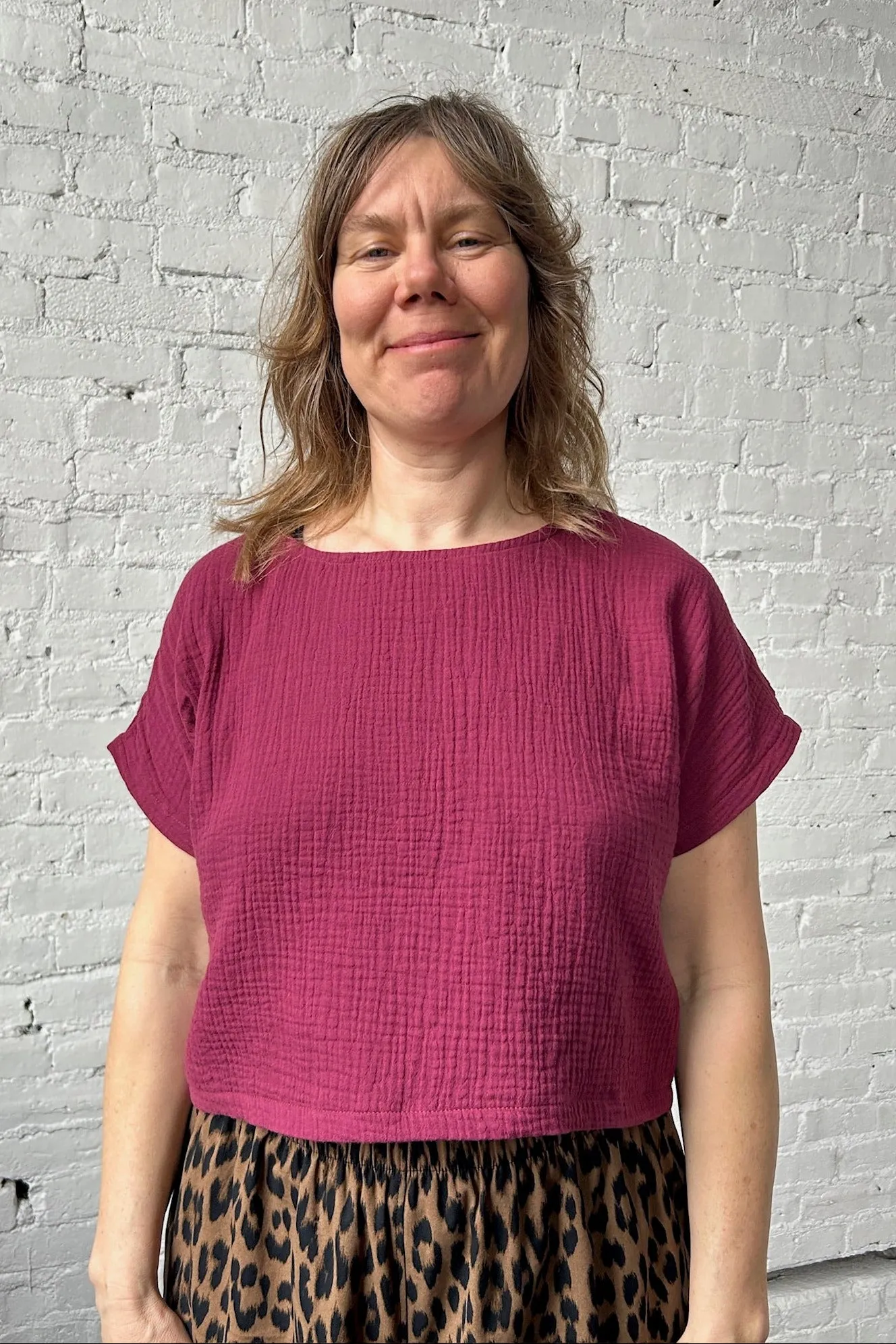 Cropped Saskia Top - Merlot sold by Smoking Lily product image thumbnail 4