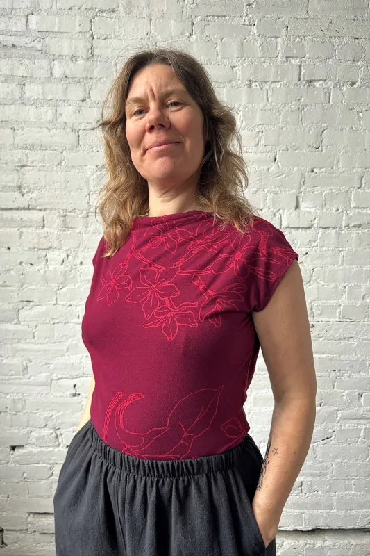 Olympia Top - Merlot made by Smoking Lily