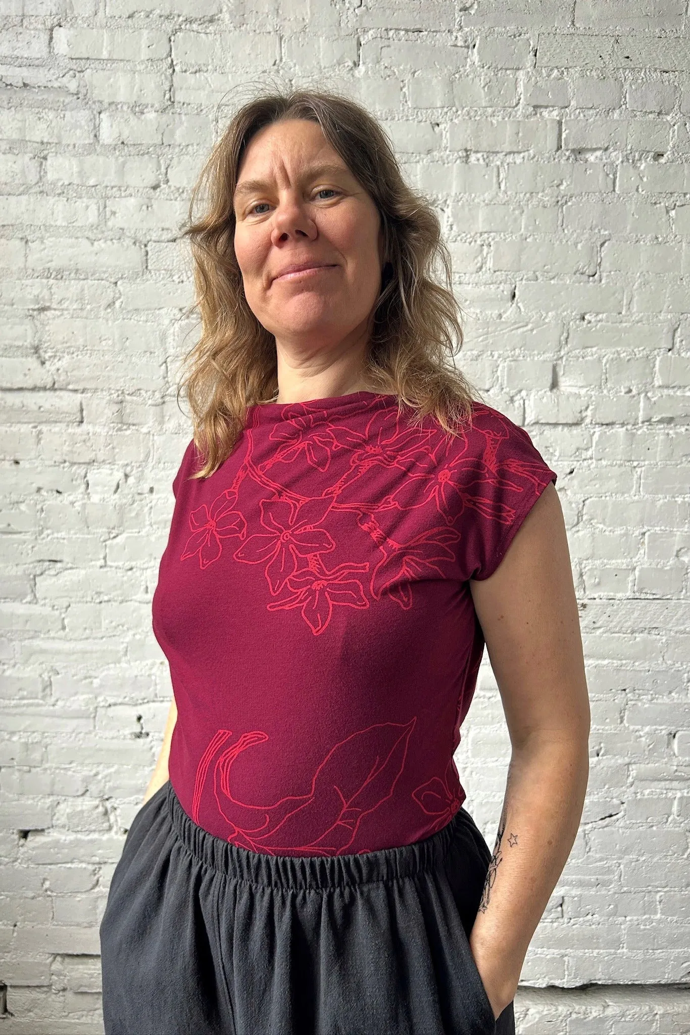 Olympia Top - Merlot sold by Smoking Lily