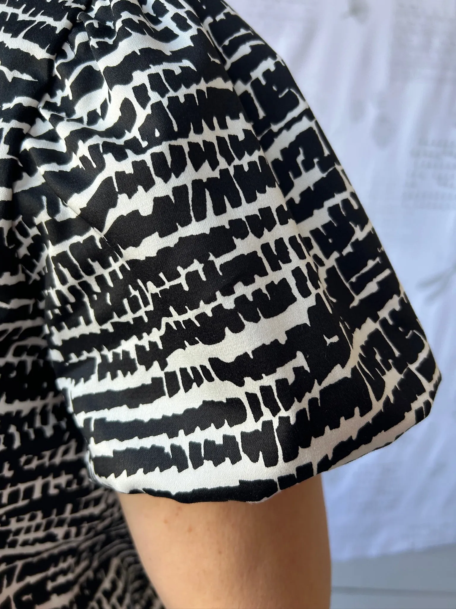 The Billow Top - Black + White Bloom sold by Smoking Lily product image thumbnail 3