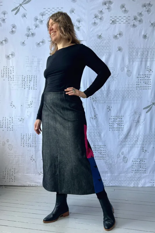 Re-Aligned Skirt - Denim Fragmented & Form made by Smoking Lily
