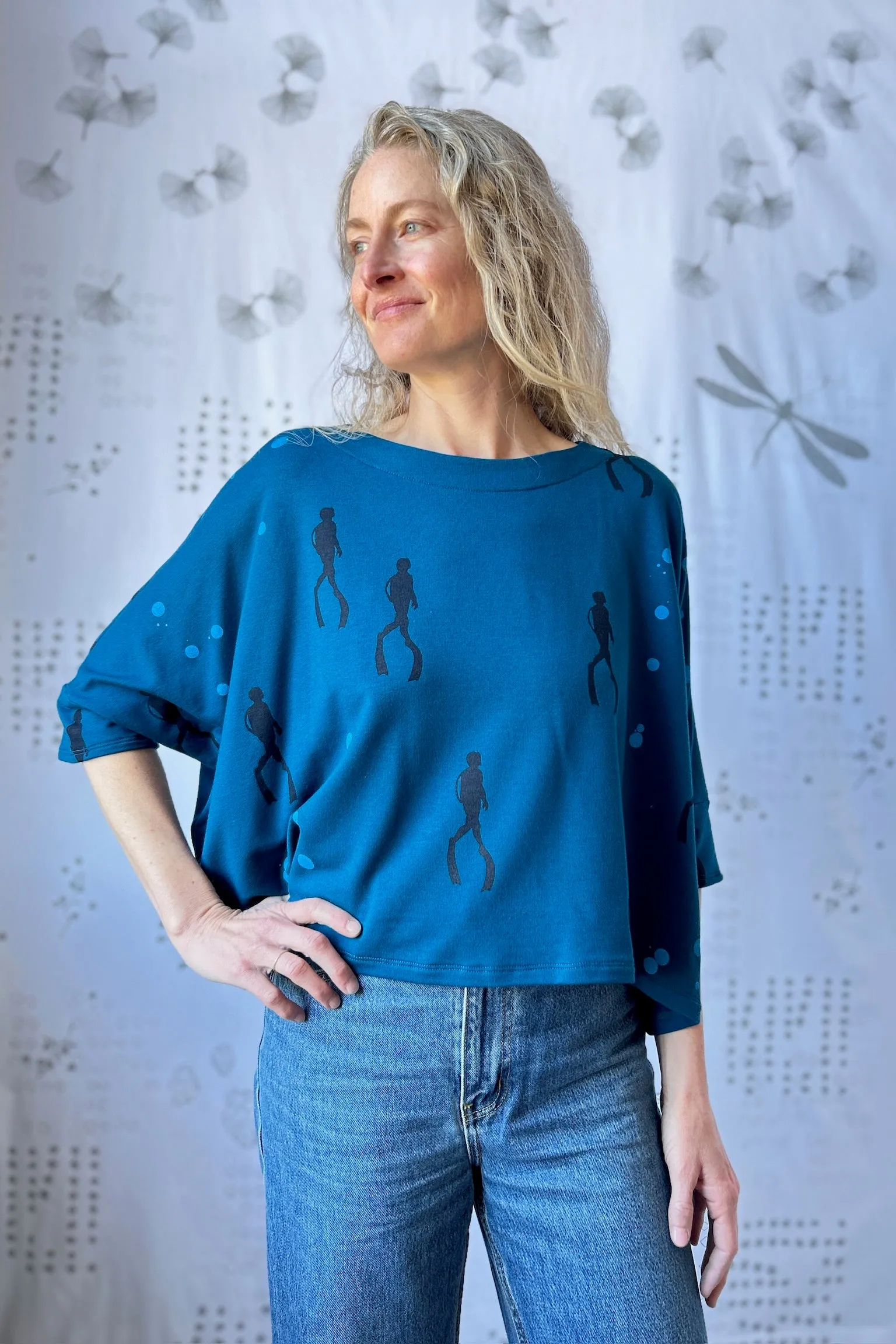 Willow Top - Moroccan Blue - OS sold by Smoking Lily