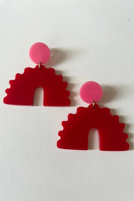 Darlings of Denmark Earring Lulu-s - Crimson made by Darlings of Denmark