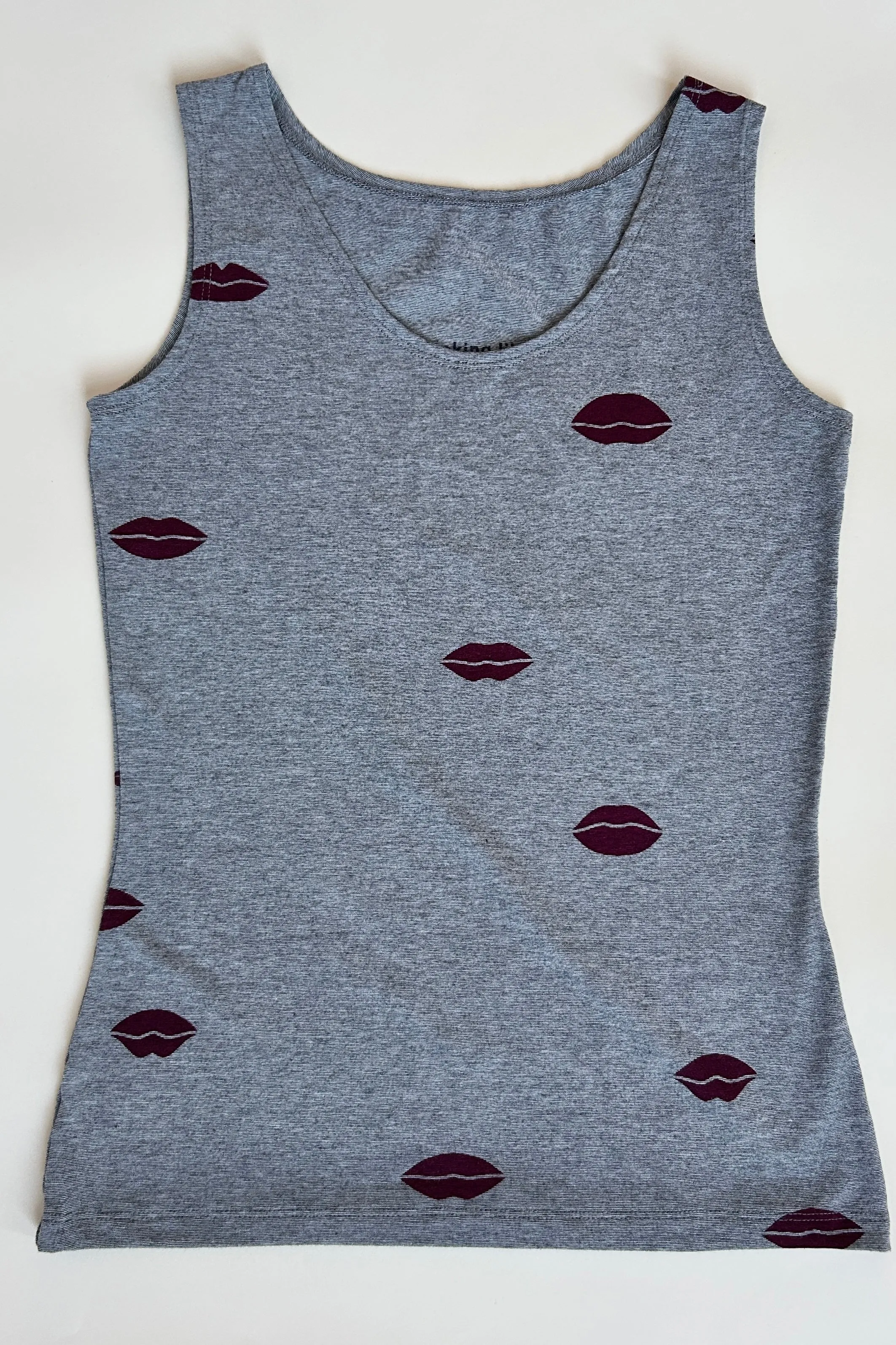 Judith Tank - Grey Microstripe sold by Smoking Lily