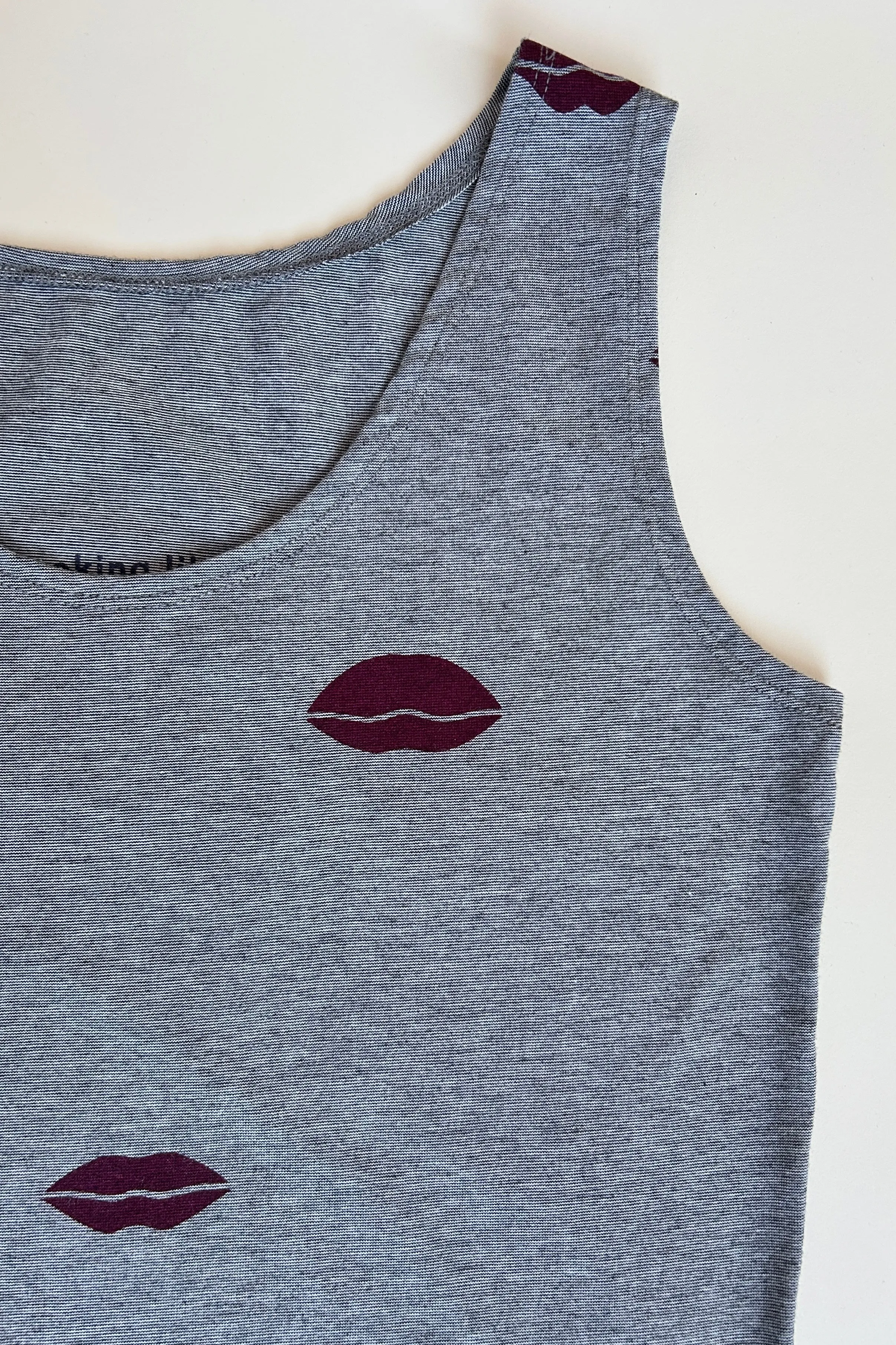 Judith Tank - Grey Microstripe sold by Smoking Lily product image thumbnail 4