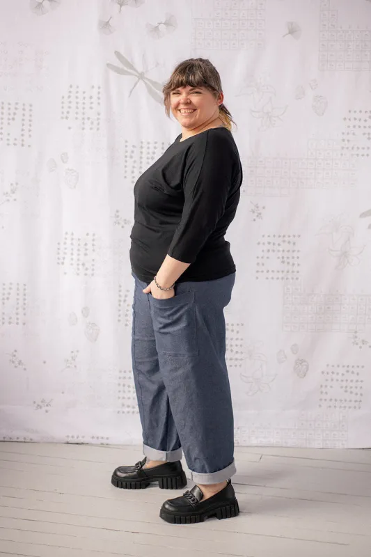Wren Work Pants - Light/Med Wash made by Smoking Lily