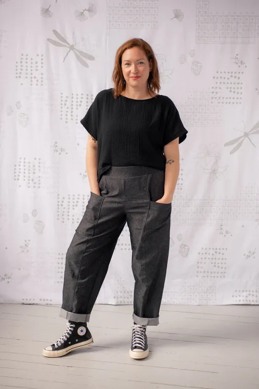 Wren Work Pants - Black Wash made by Smoking Lily