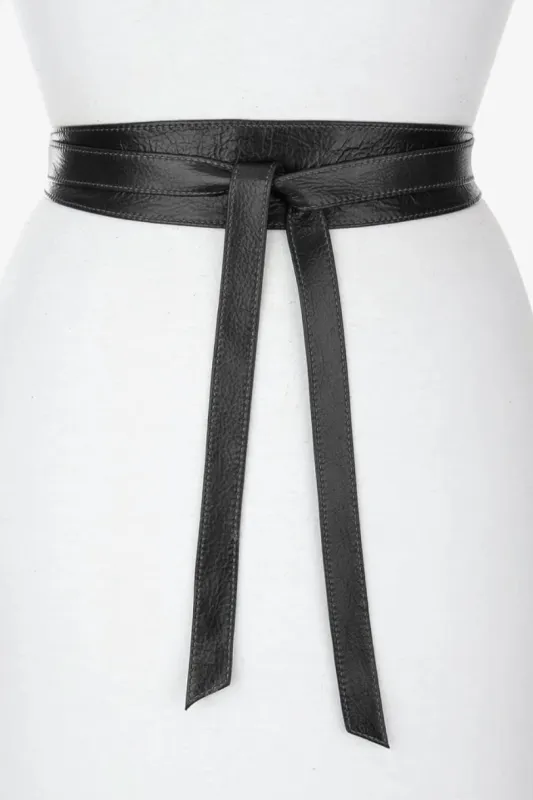 Gatlin Belt - Black Pebbled OS made by Smoking Lily