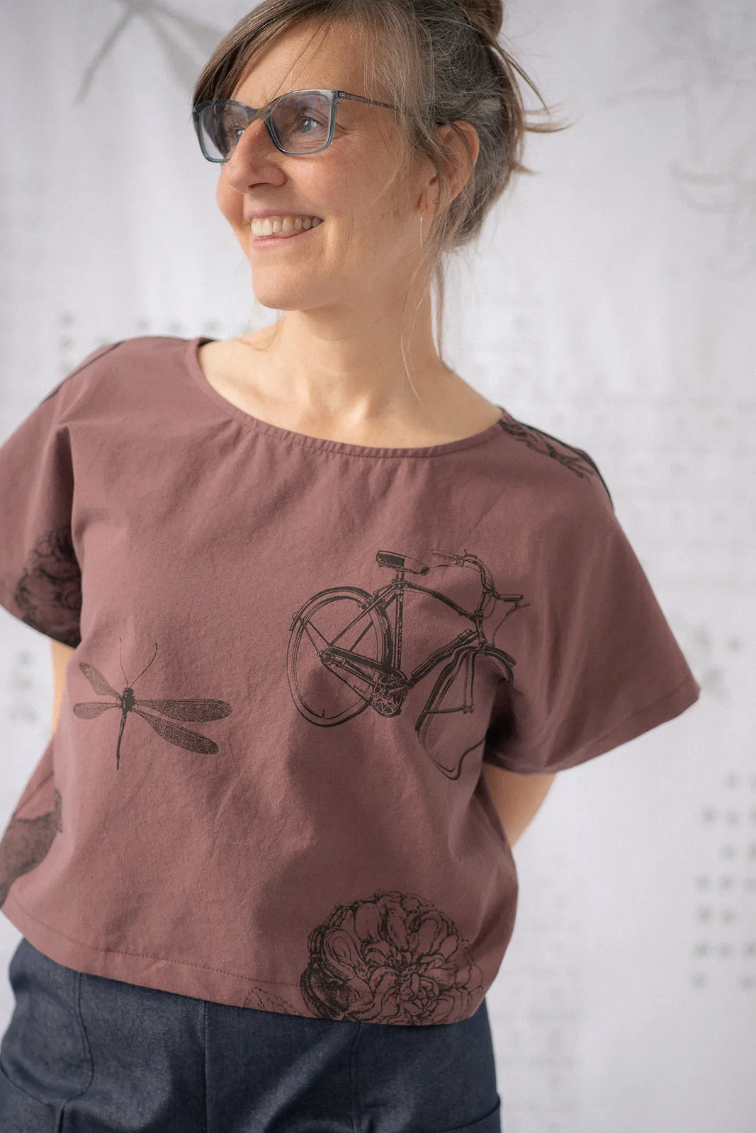 Cropped Saskia - Plum sold by Smoking Lily product image thumbnail 4