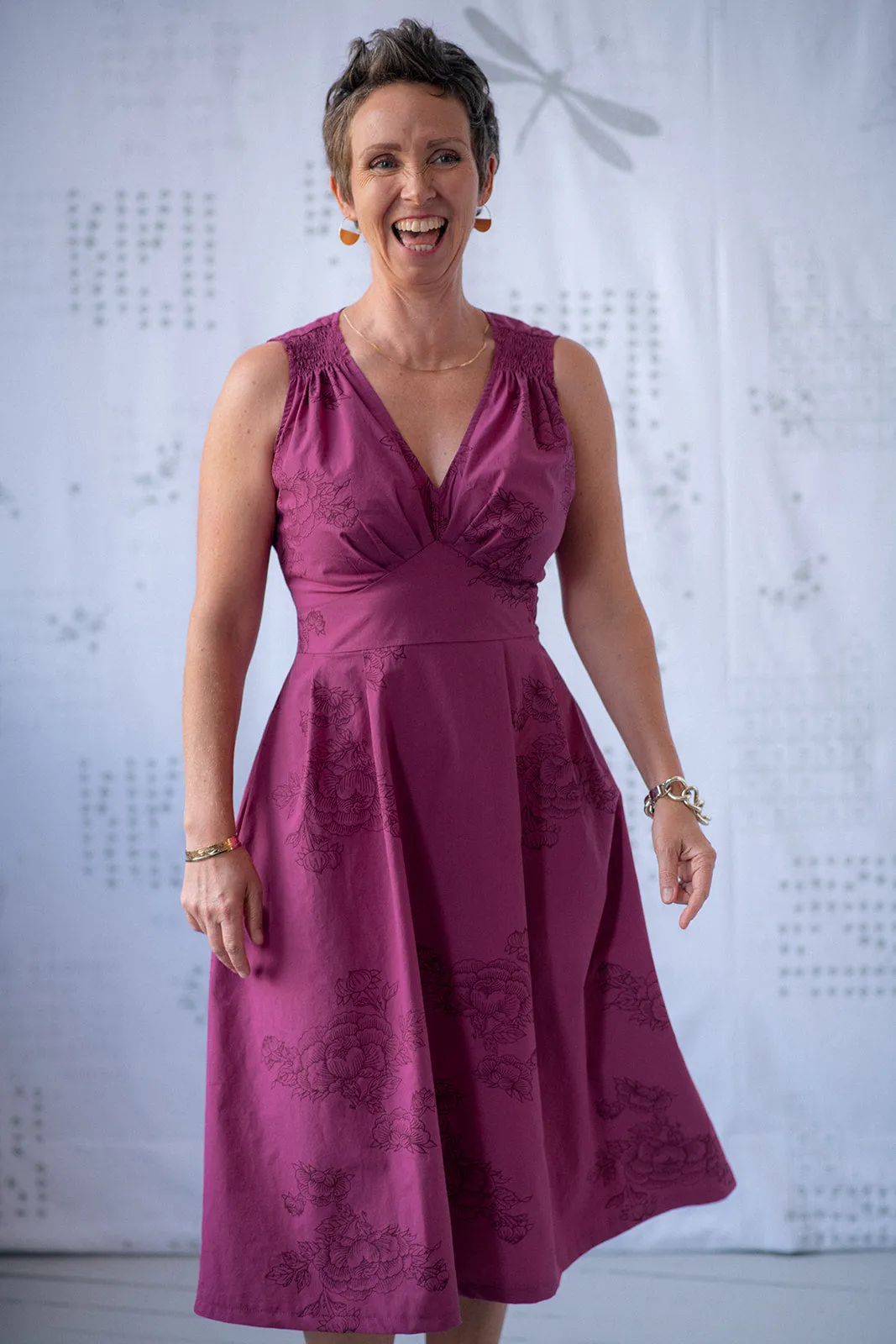 Kapow Dress - Sangria sold by Smoking Lily