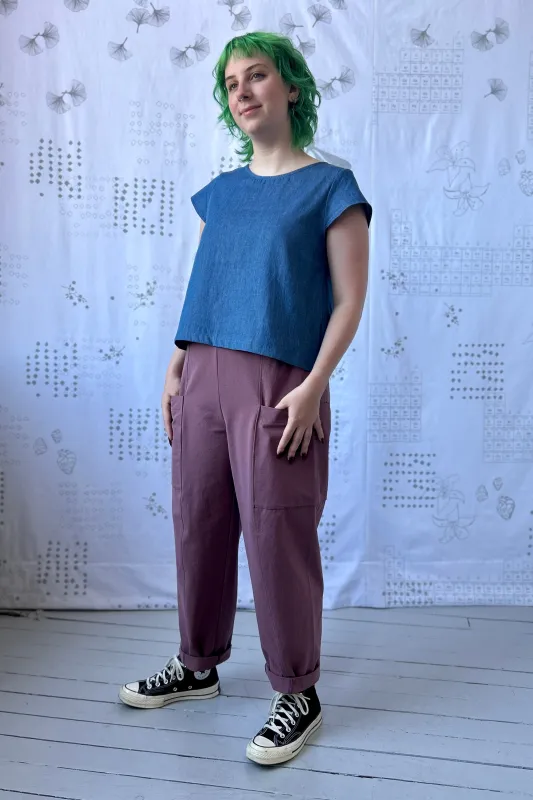 Wren Work Pants - Plum made by Smoking Lily