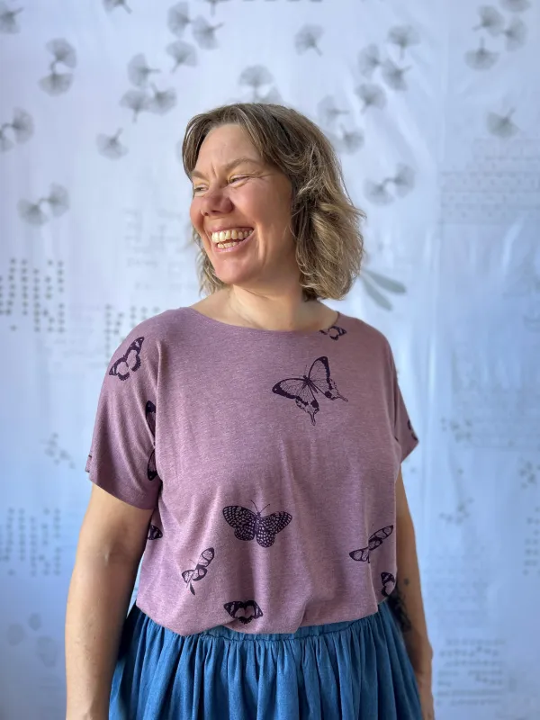Boatneck Tee - Heather Rose made by Smoking Lily